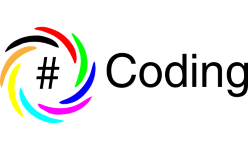 Logo circolare formato da sette elementi curvi colorati a spirale su sfondo bianco